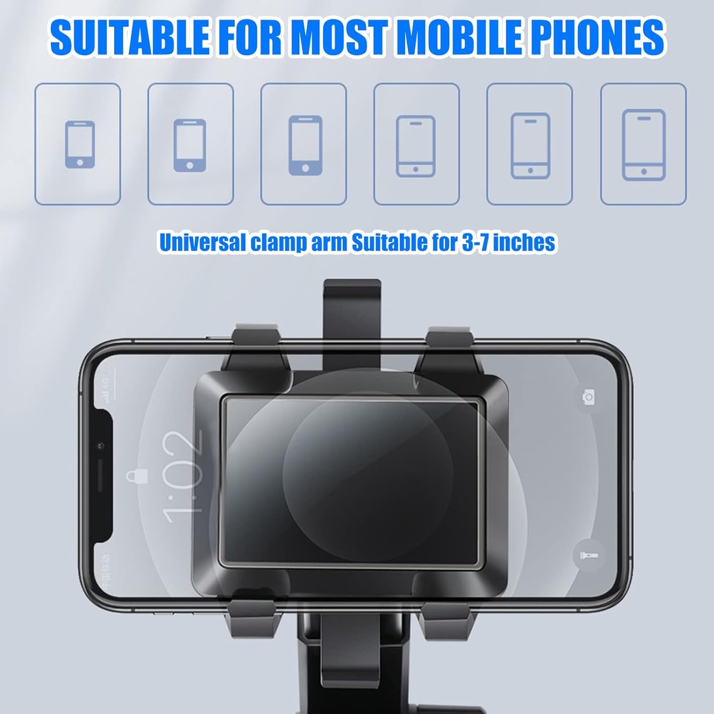 Mobile Phone Holder Car with Ventilation Opening Clip, 3 in 1 Universal Silicone Protection 360 ° Rotatable Hands-Free for All Phones…