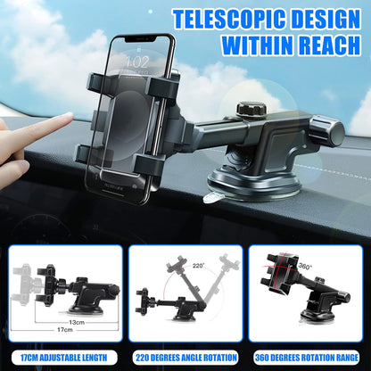 Mobile Phone Holder Car with Ventilation Opening Clip, 3 in 1 Universal Silicone Protection 360 ° Rotatable Hands-Free for All Phones…